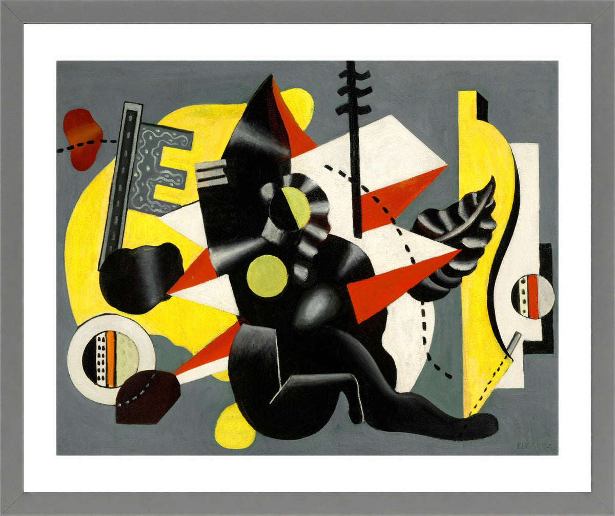 Fernand Léger, Composition (La Négresse) — light grey frame