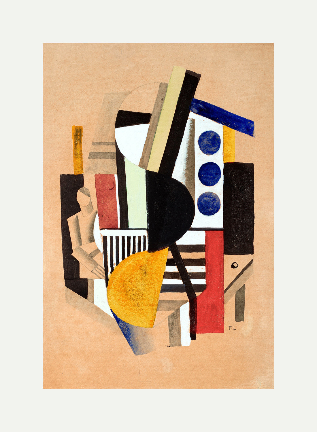 Fernand Léger, Composition mécanique — rolled canvas