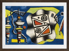 Fernand Léger, Composition sur fond bleu — brown frame