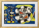 Fernand Léger, Composition sur fond bleu — gold frame