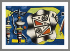 Fernand Léger, Composition sur fond bleu — light grey frame