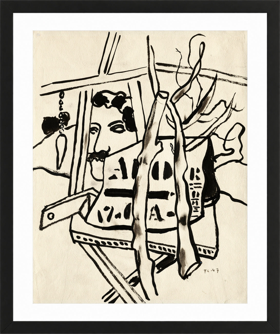Fernand Léger, Dans le jardin — black frame