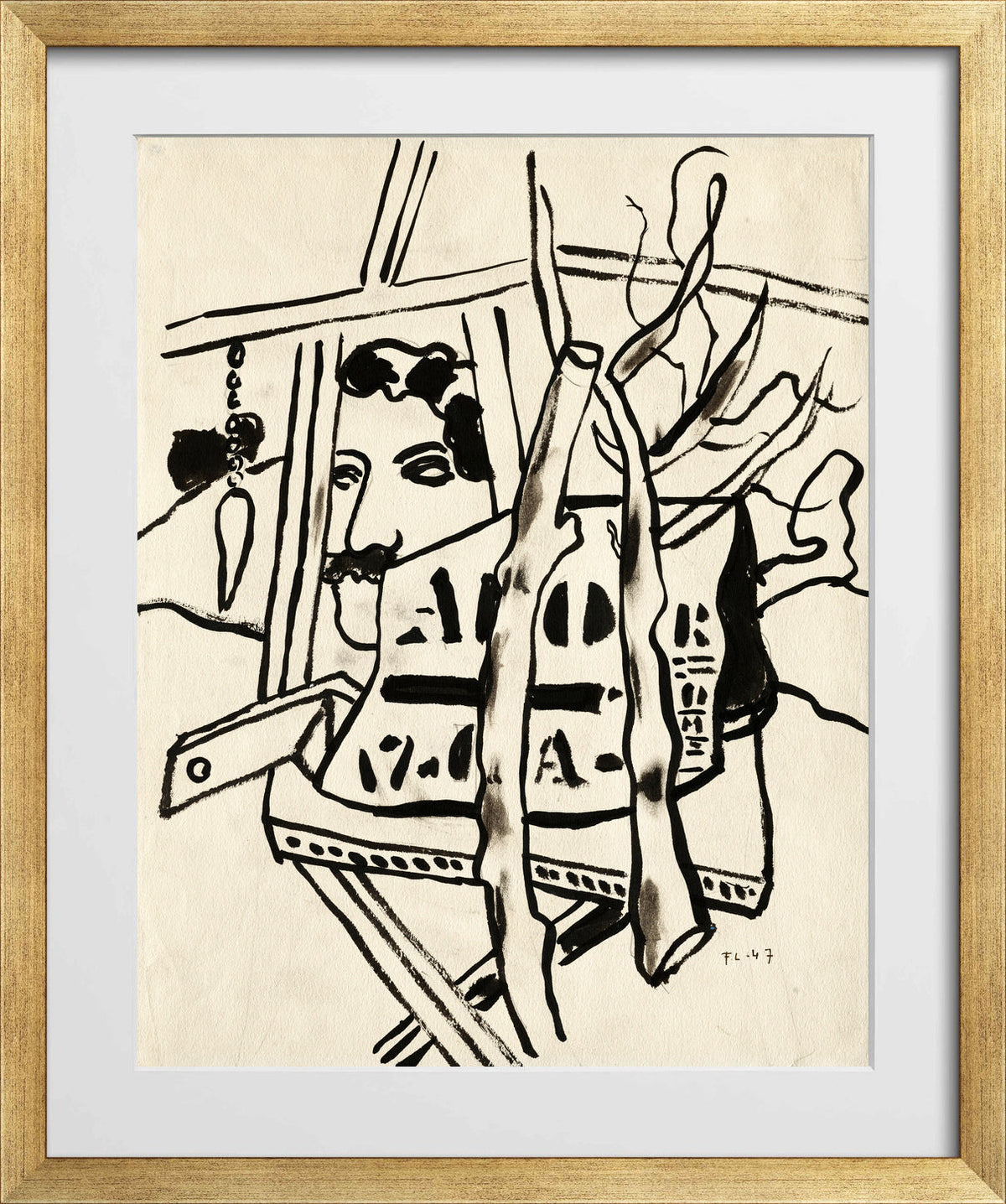 Fernand Léger, Dans le jardin — gold frame