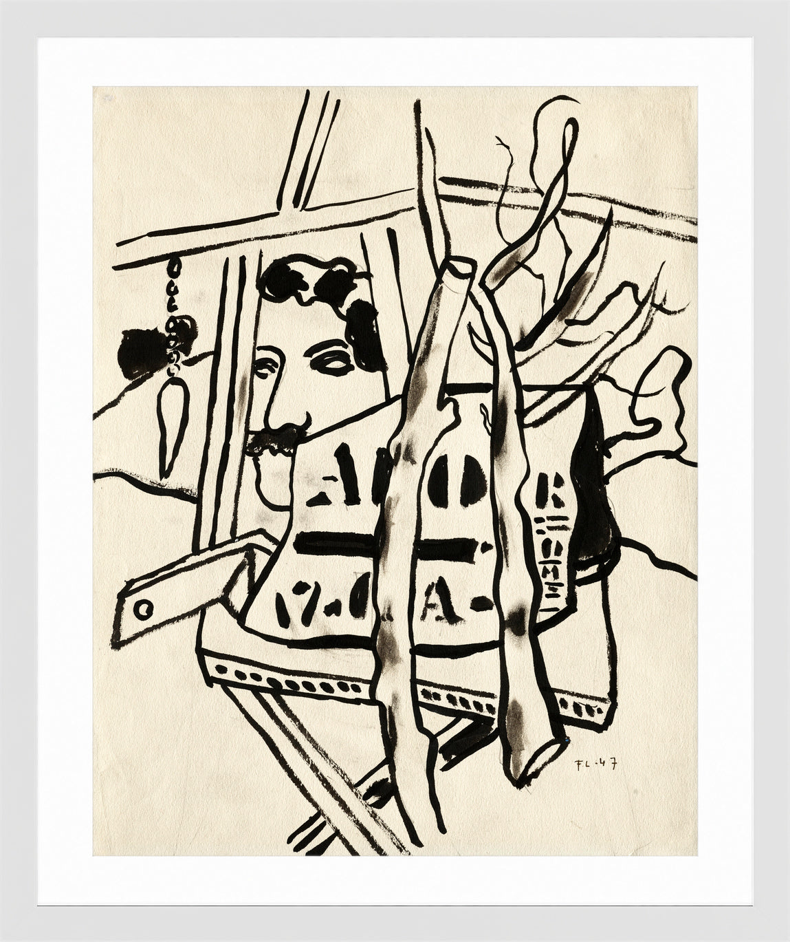 Fernand Léger, Dans le jardin — white frame