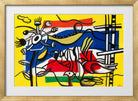 Fernand Léger, Deux oiseaux et une fleur — gold frame