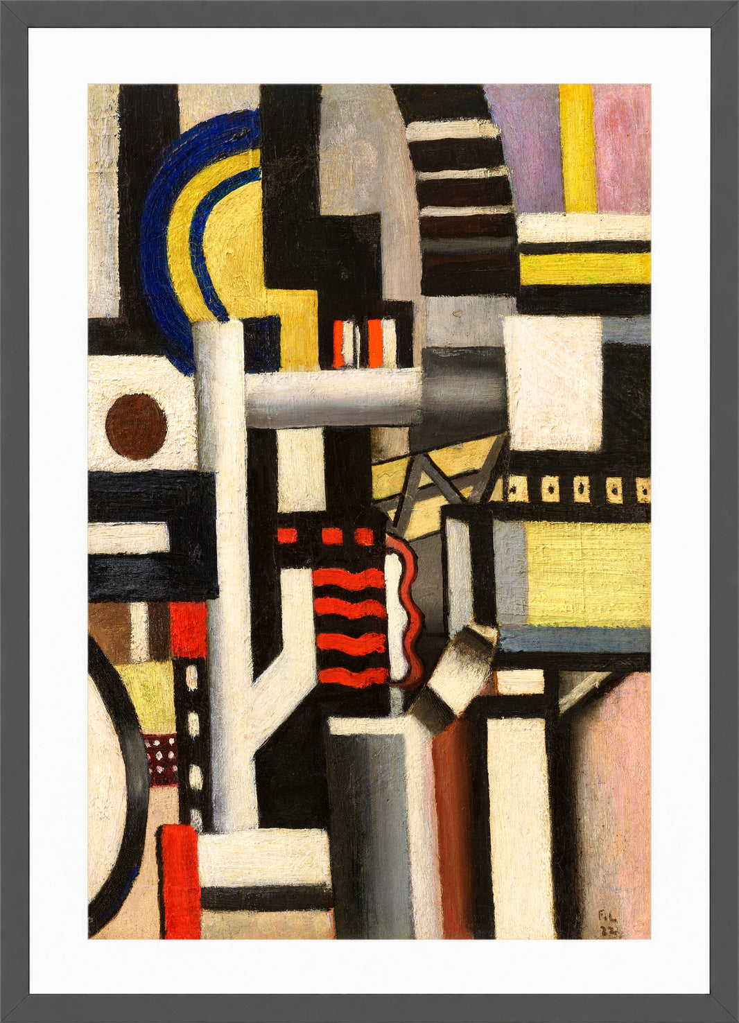 Fernand Léger, Eléments mécaniques — dark grey frame