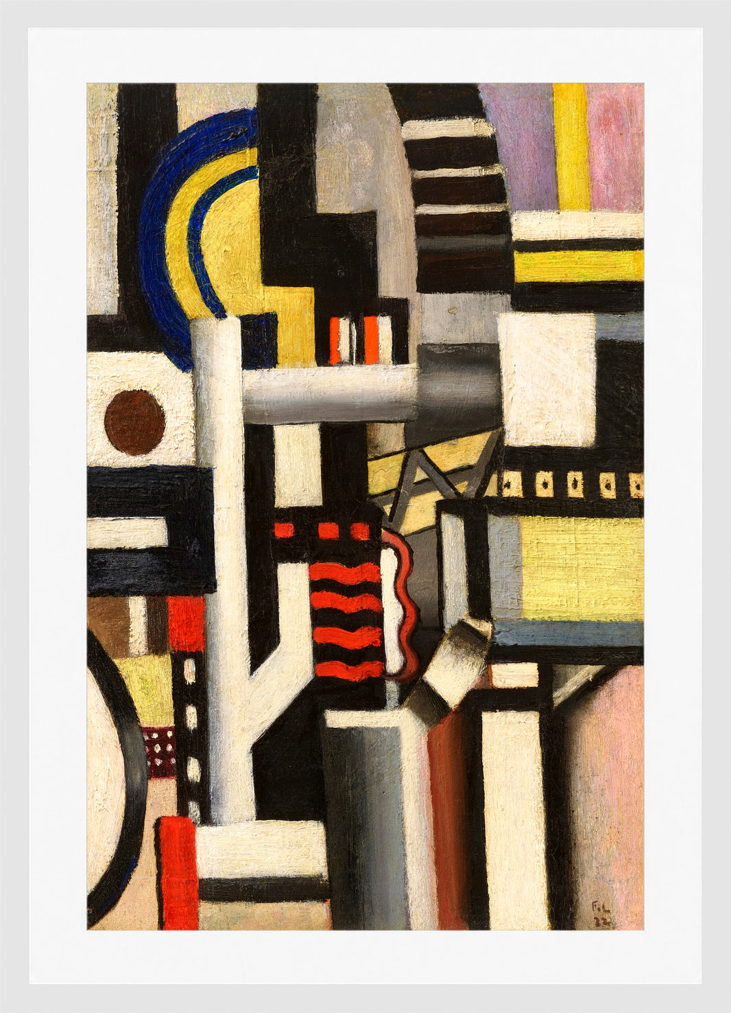 Fernand Léger, Eléments mécaniques — white frame