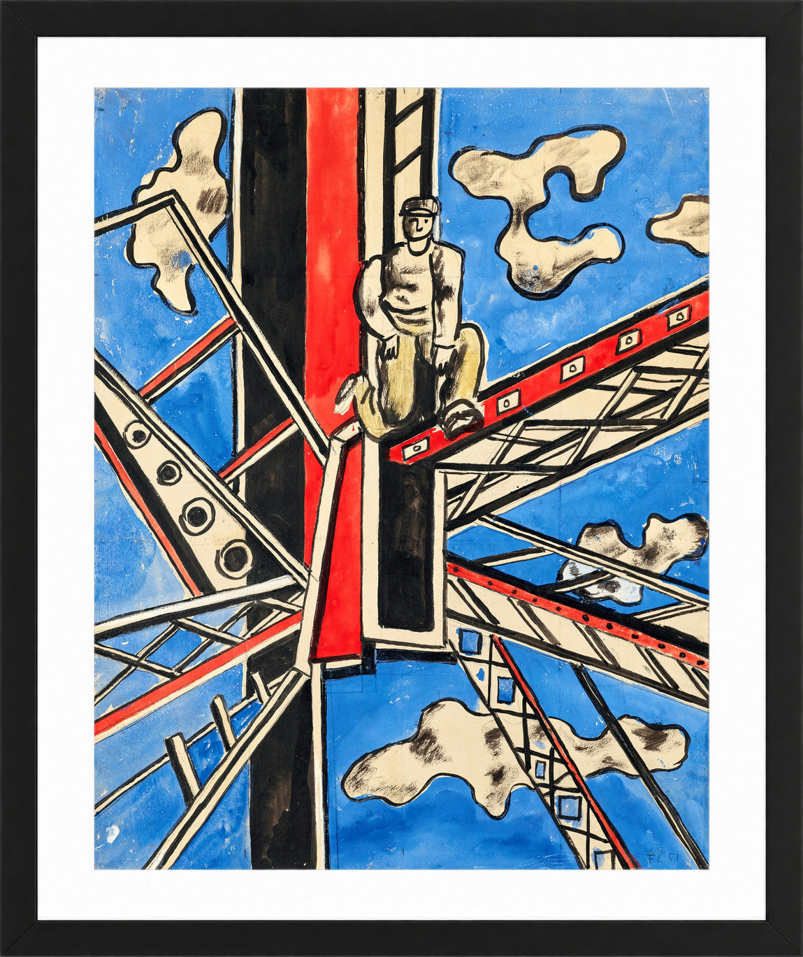 Fernand Léger, Étude pour ‘Les Constructeurs’ — black frame