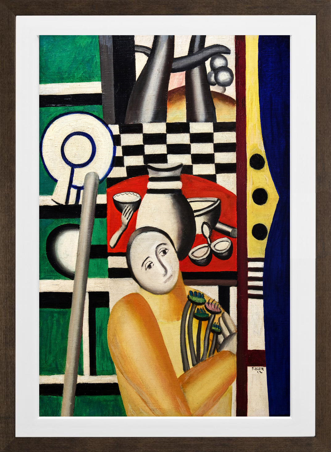 Fernand Léger, Femme dans un jardin — brown frame