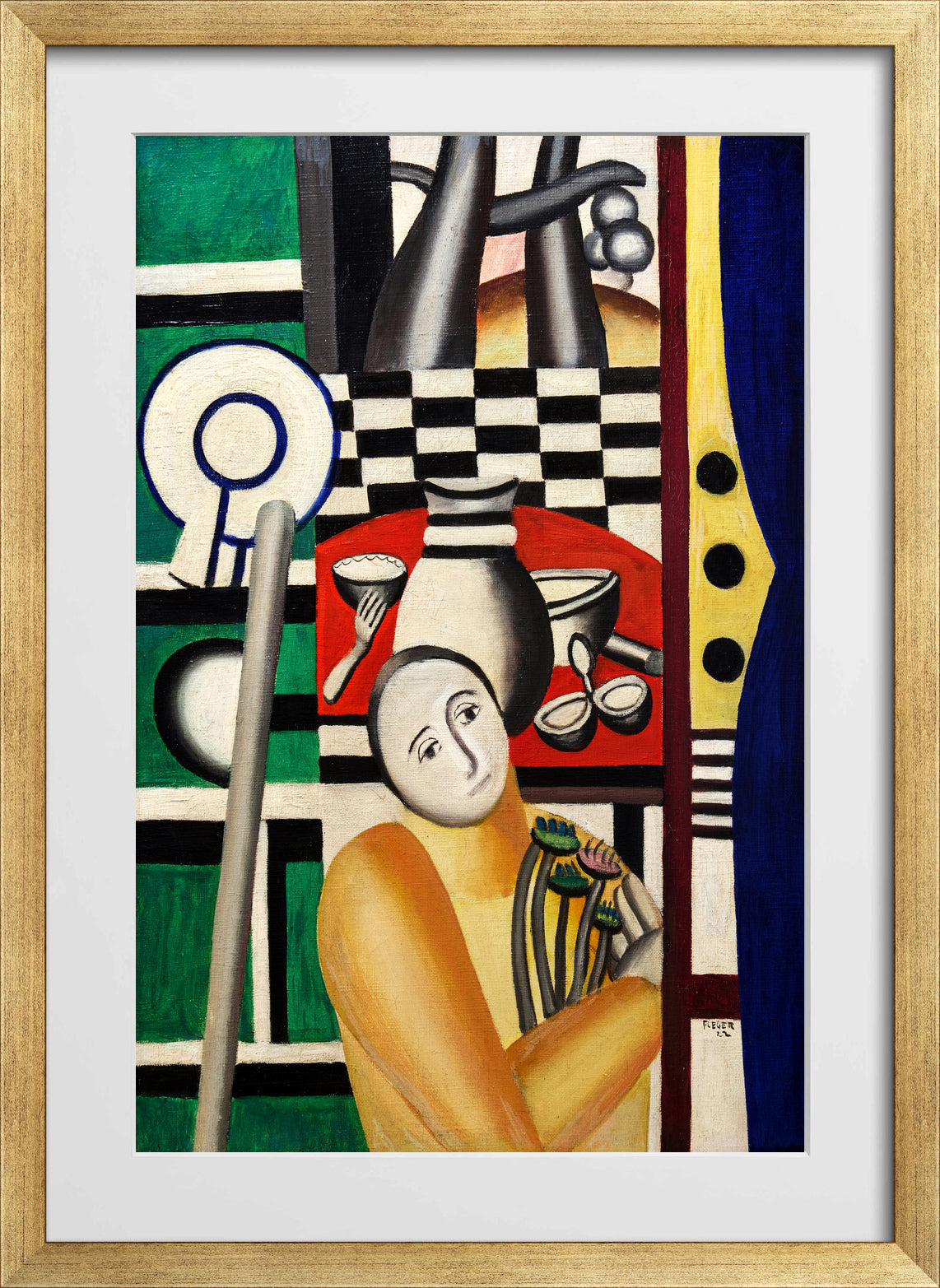 Fernand Léger, Femme dans un jardin — gold frame