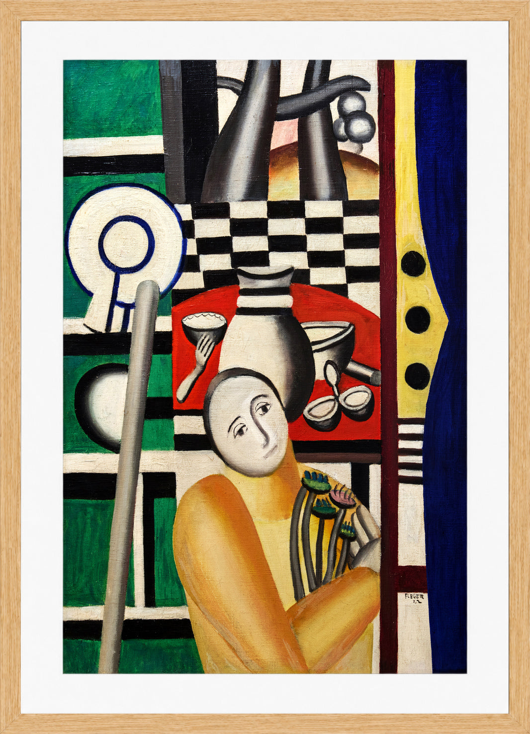 Fernand Léger, Femme dans un jardin — oak frame