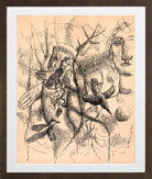 Fernand Léger, Femme et oiseaux — brown frame