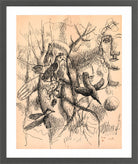 Fernand Léger, Femme et oiseaux — dark grey frame