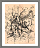 Fernand Léger, Femme et oiseaux — light grey frame