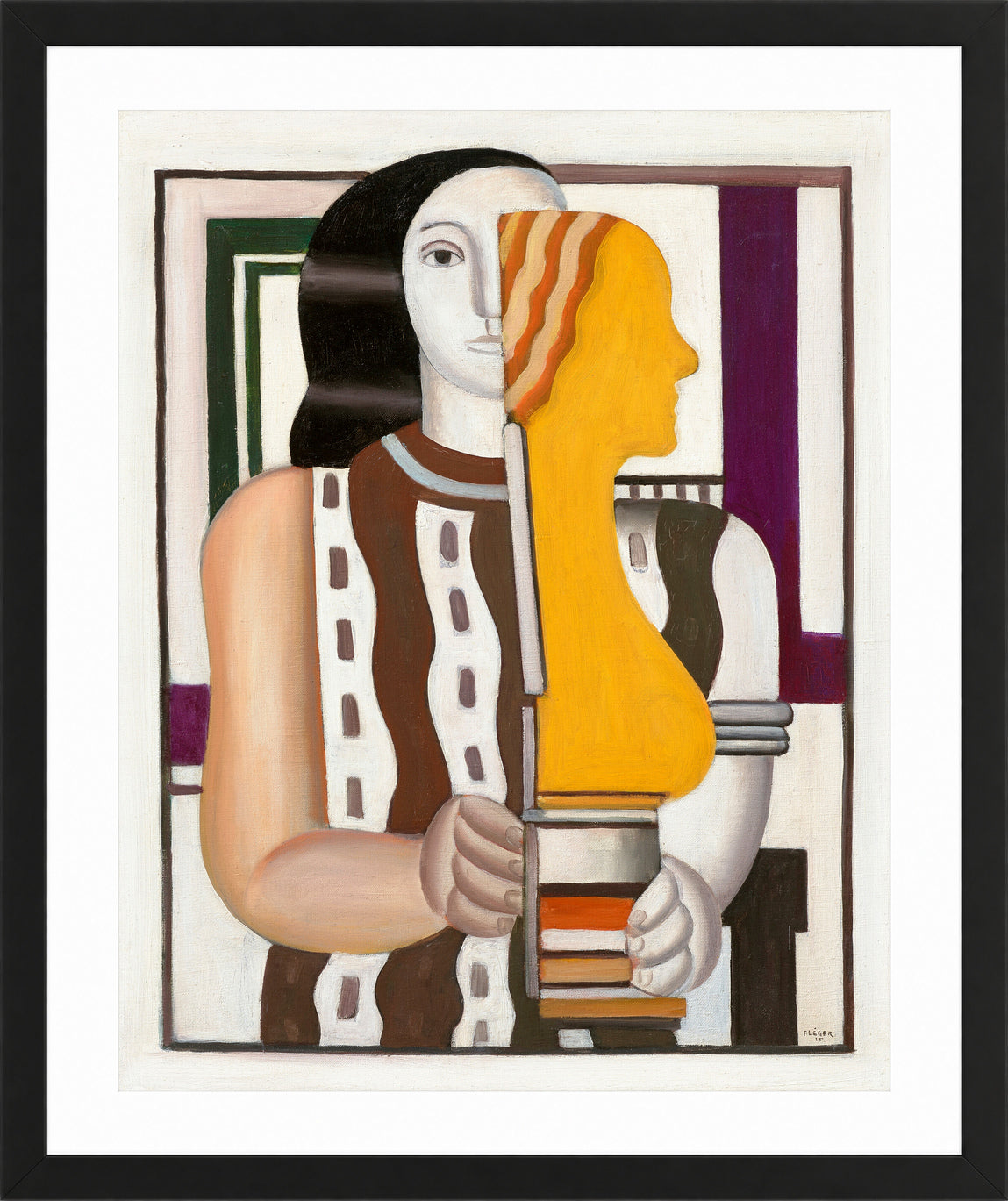 Fernand Léger, Femme portant une statuette — black frame