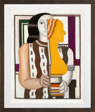 Fernand Léger, Femme portant une statuette — brown frame