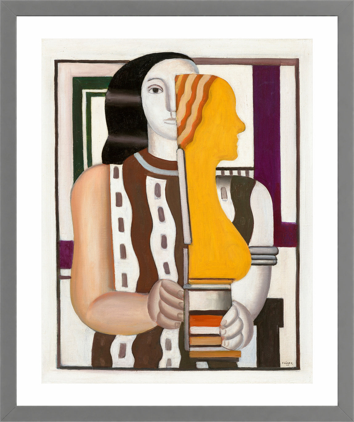 Fernand Léger, Femme portant une statuette — light grey frame
