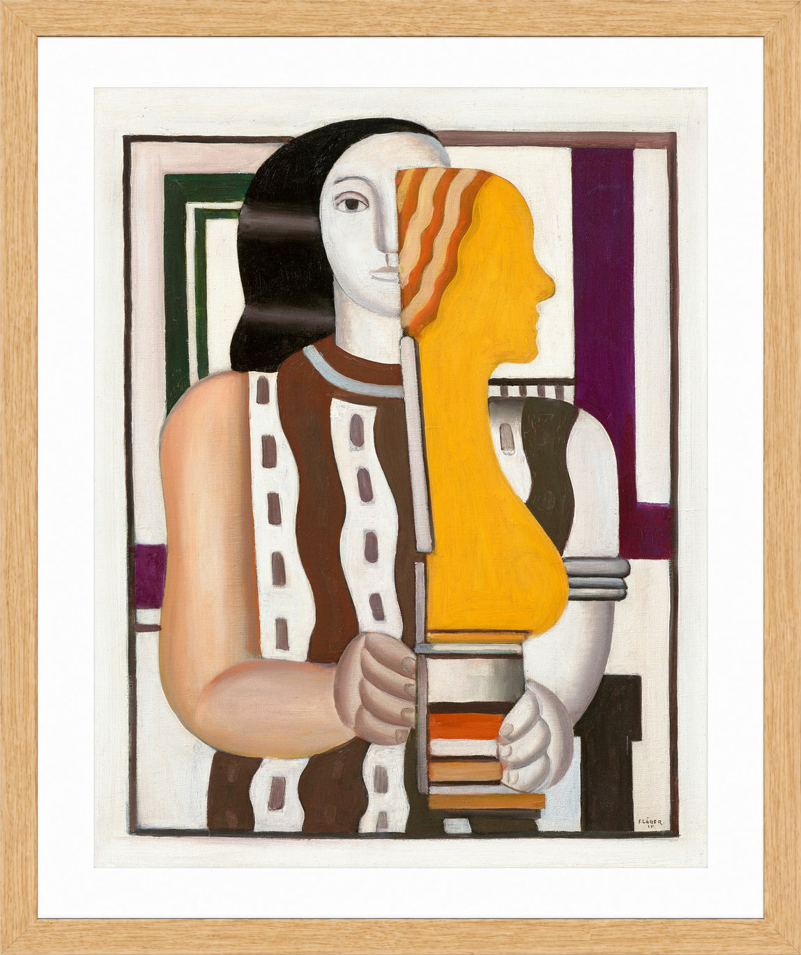 Fernand Léger, Femme portant une statuette — oak frame