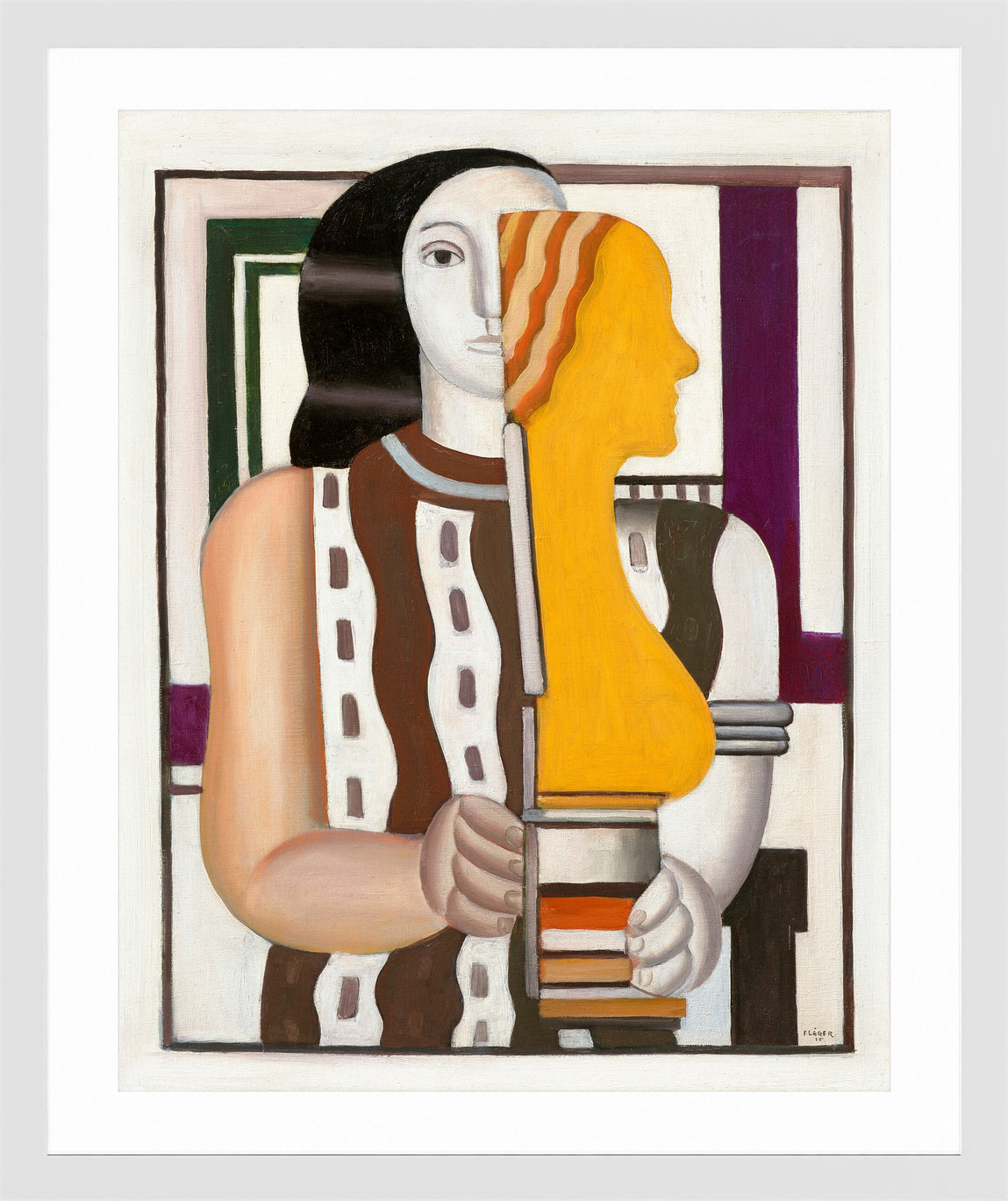 Fernand Léger, Femme portant une statuette — white frame