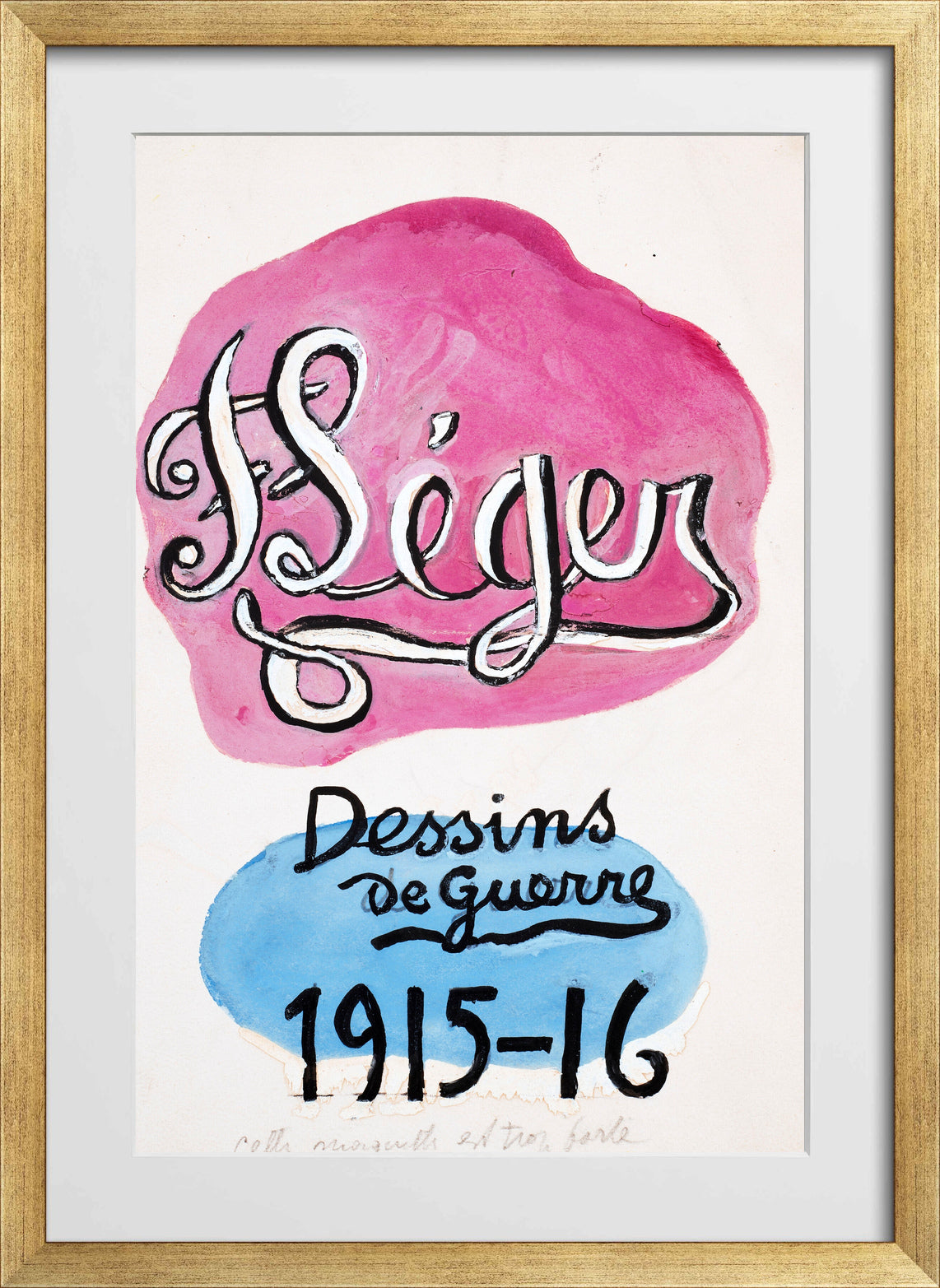 Fernand Léger, F. Léger — Dessins de guerre 1915–1916 — gold frame