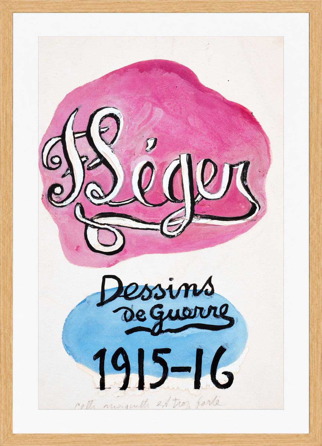 Fernand Léger, F. Léger — Dessins de guerre 1915–1916 — oak frame