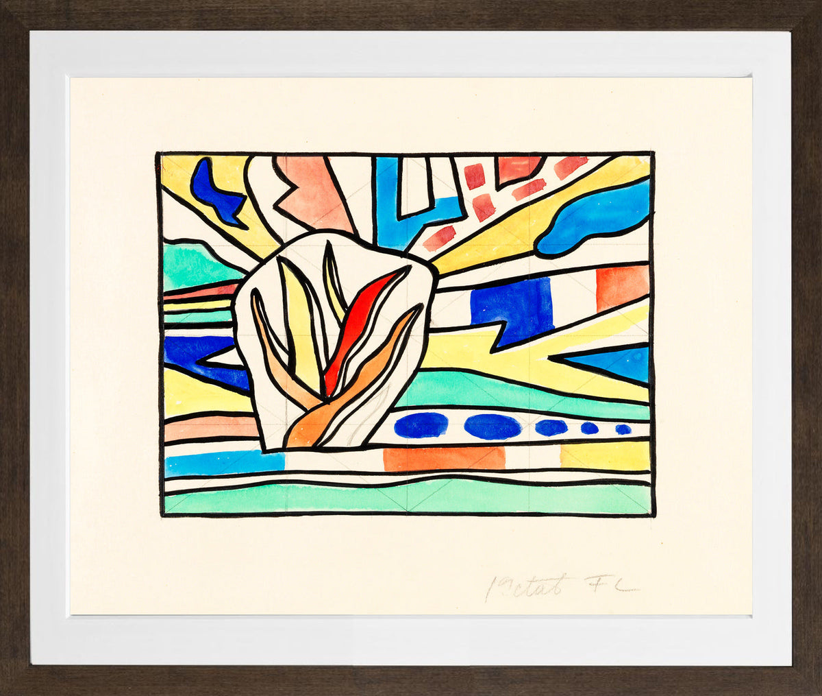 Fernand Léger, Gaz de France — brown frame