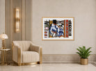 Fernand Leger Print, La femme et l'enfant (Mother and Child) displayed in an Art Deco interior