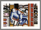 Fernand Leger Print, La femme et l'enfant (Mother and Child) in a light grey frame