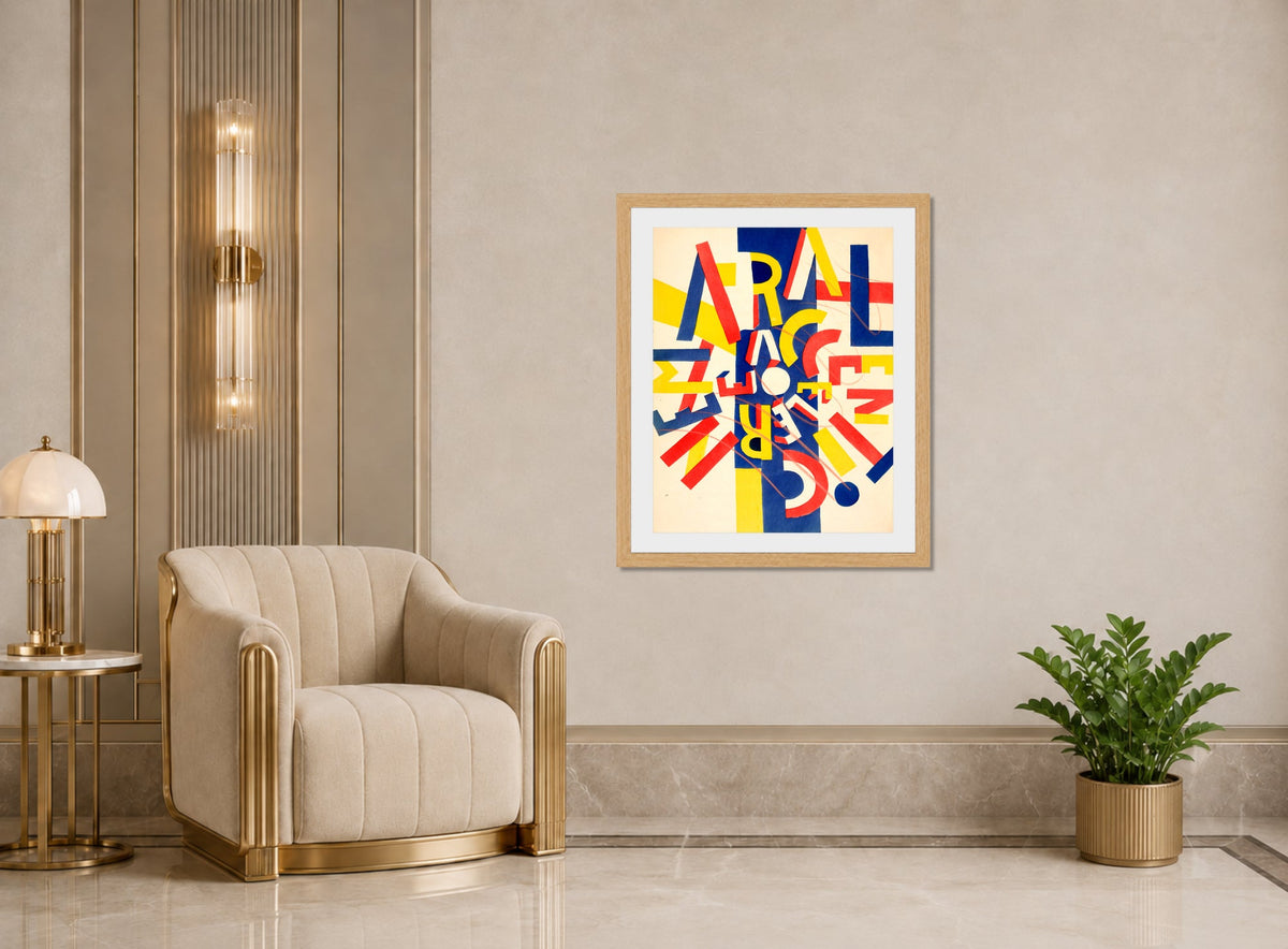 Fernand Léger, La Fin du monde — Coloured Letter Composition — art deco roomset