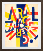 Fernand Léger, La Fin du monde — Coloured Letter Composition — brown frame