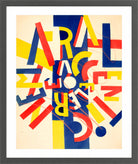 Fernand Léger, La Fin du monde — Coloured Letter Composition — dark grey frame