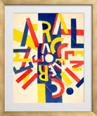 Fernand Léger, La Fin du monde — Coloured Letter Composition — gold frame
