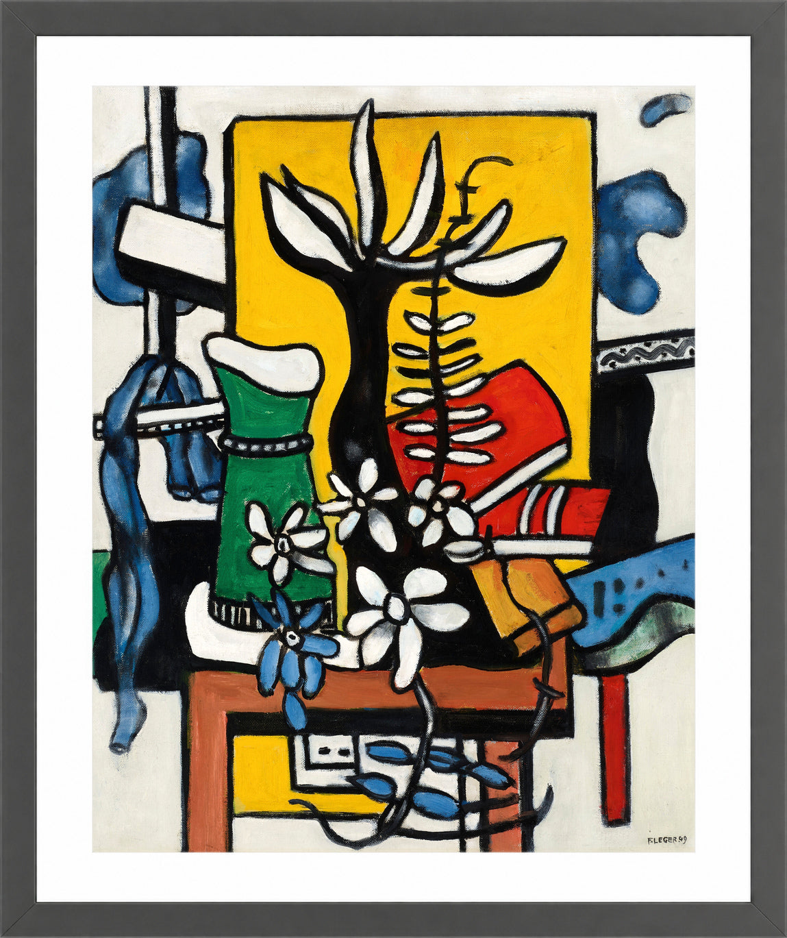 Fernand Léger, La fleur noire — dark grey frame