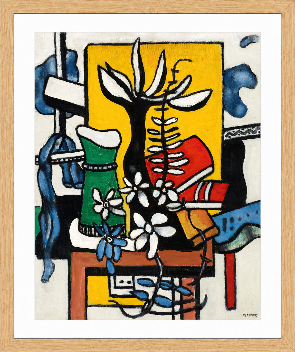 Fernand Léger, La fleur noire — oak frame