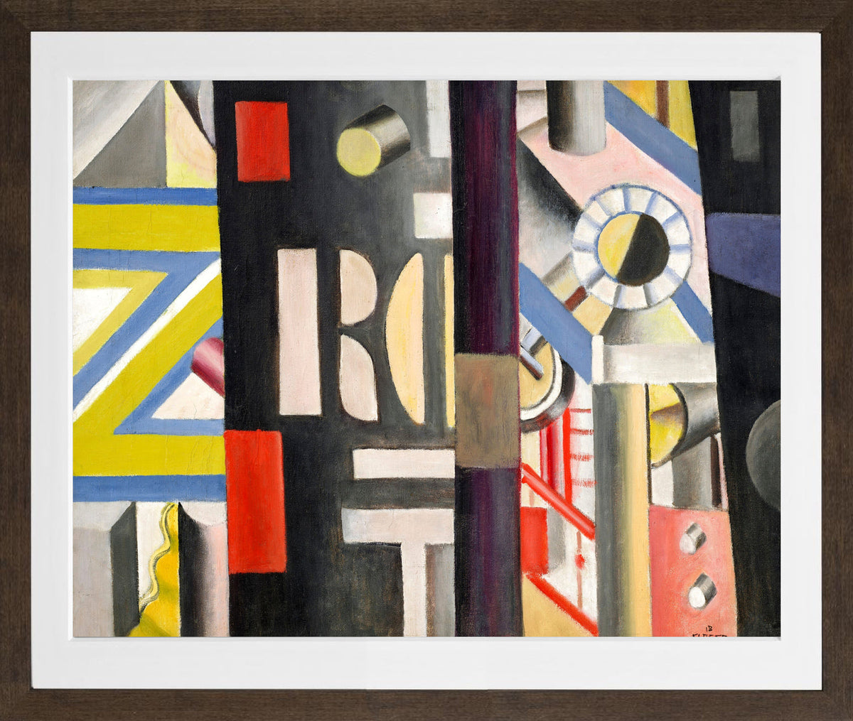 Fernand Léger, La Gare — brown frame