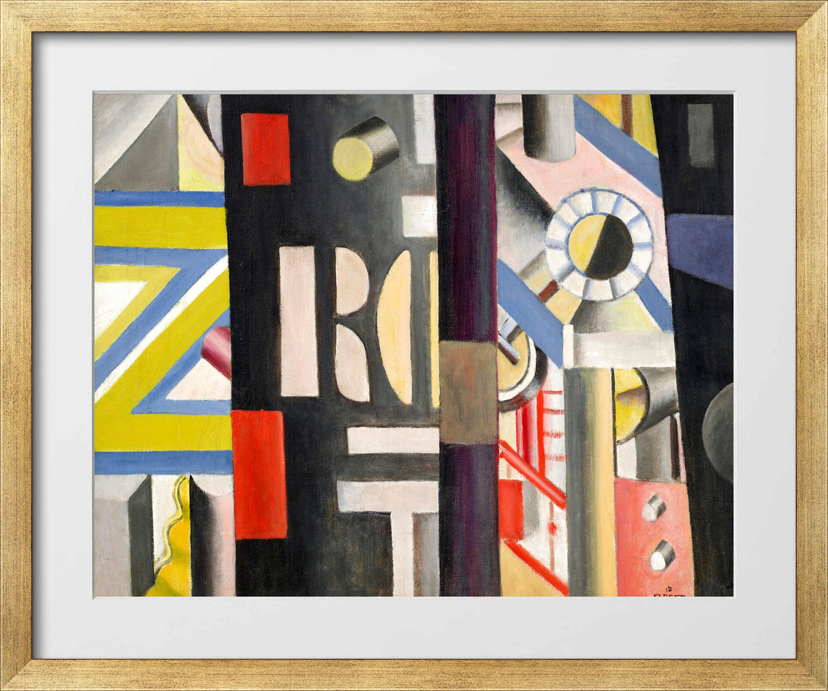 Fernand Léger, La Gare — gold frame