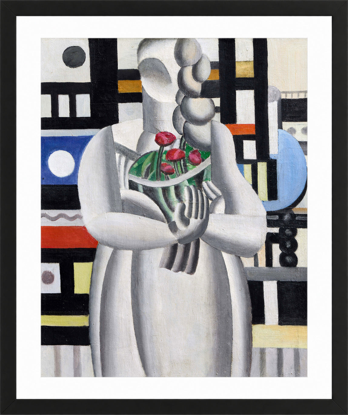 Fernand Léger, La Jeune fille au bouquet — black frame