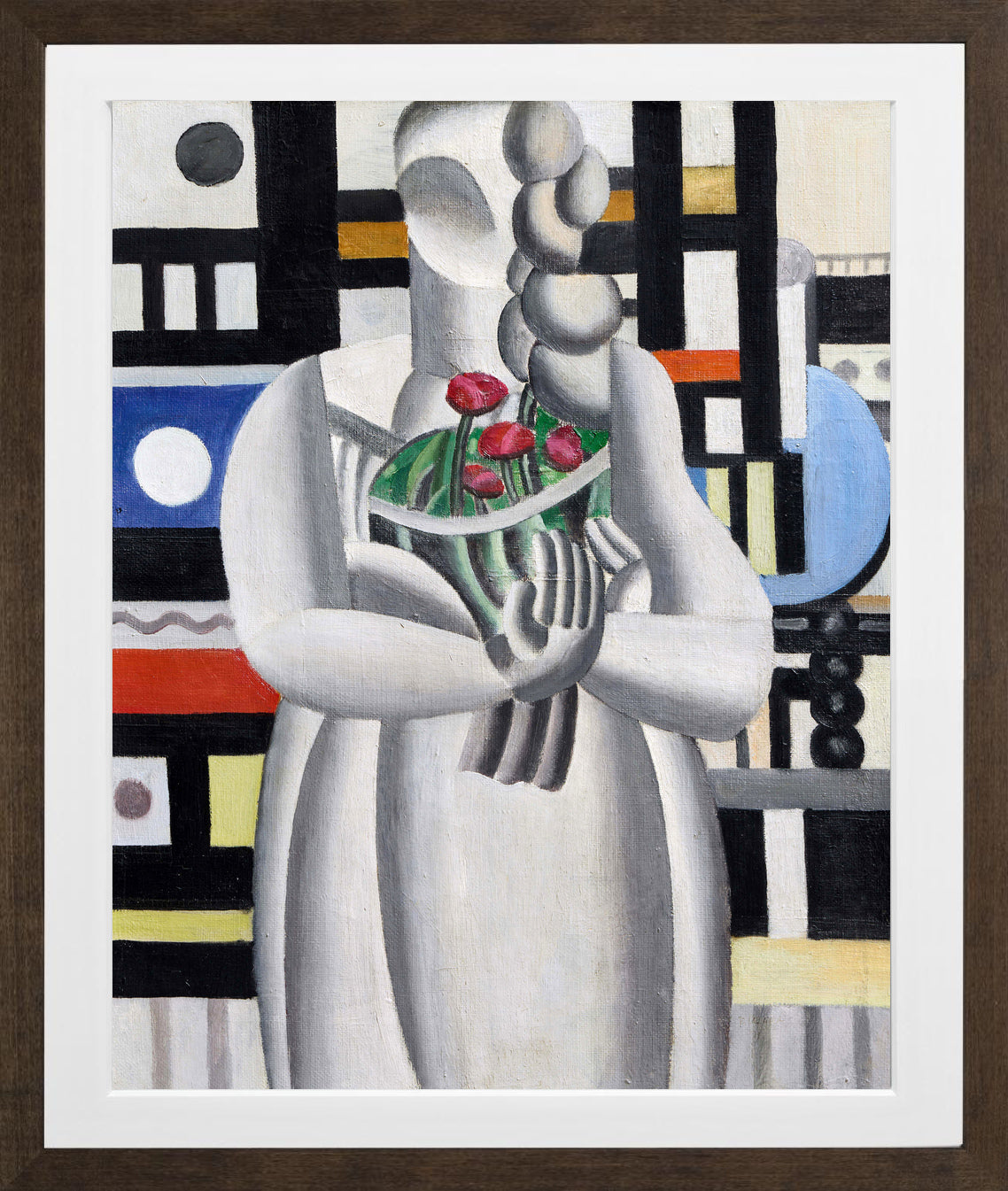 Fernand Léger, La Jeune fille au bouquet — brown frame
