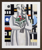 Fernand Léger, La Jeune fille au bouquet — brown frame