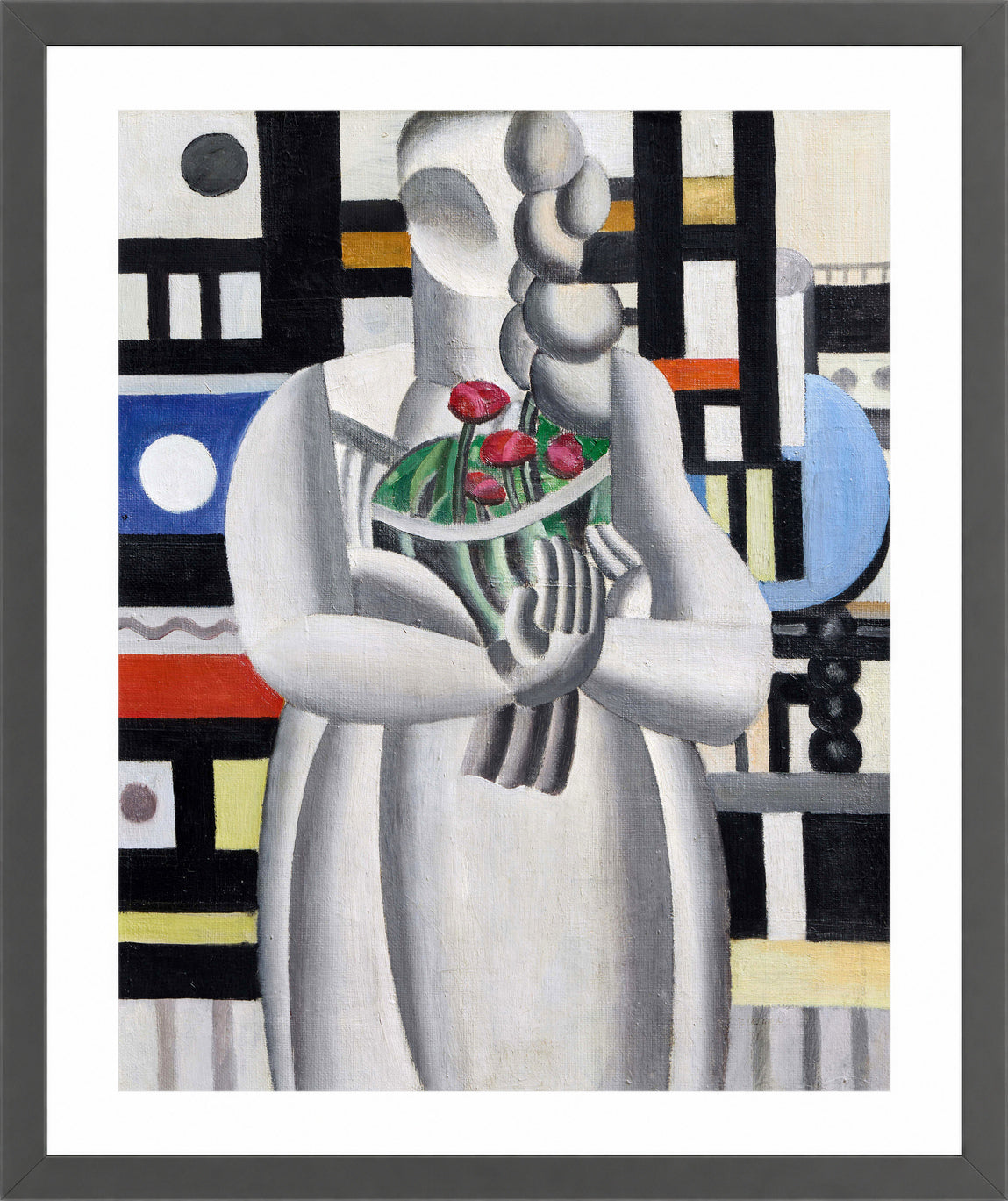 Fernand Léger, La Jeune fille au bouquet — dark grey frame