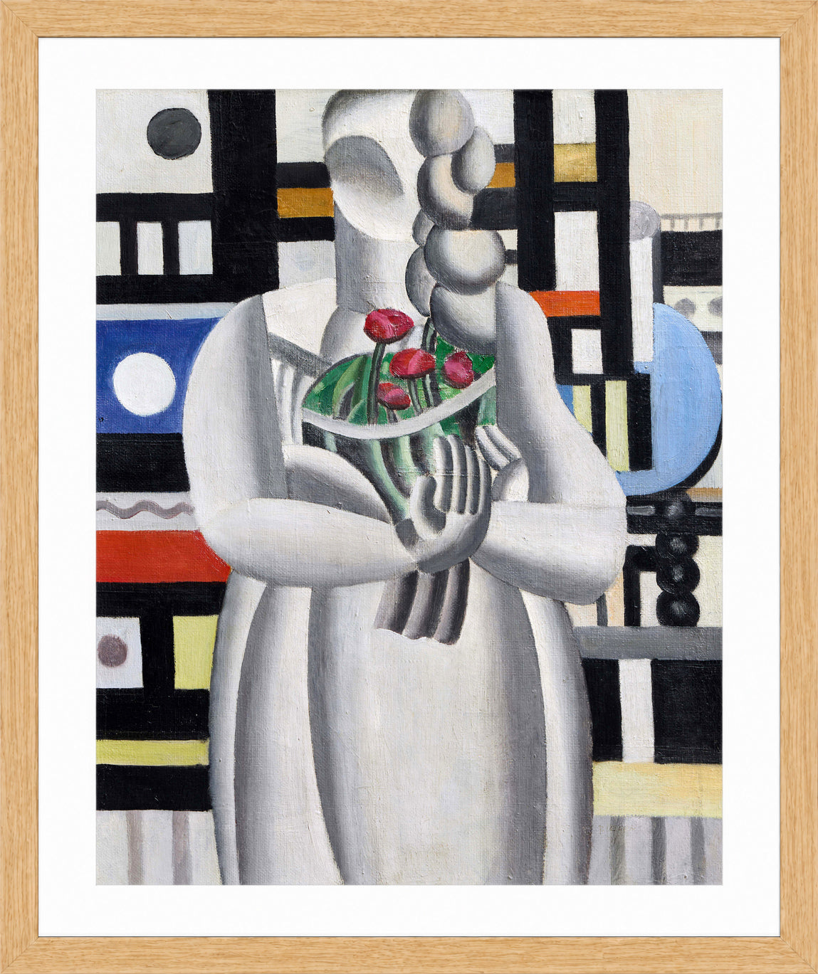 Fernand Léger, La Jeune fille au bouquet — oak frame