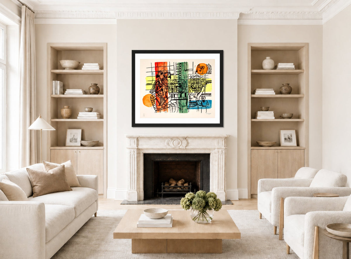 Fernand Léger, La Marchande d’oiseaux — living room roomset