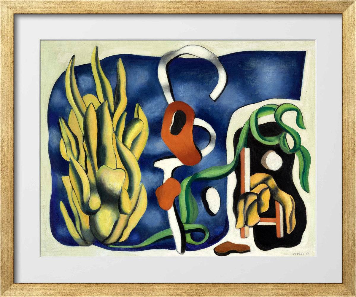Fernand Léger, La plante jaune — gold frame
