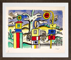 Fernand Léger, La pompe à essence — brown frame