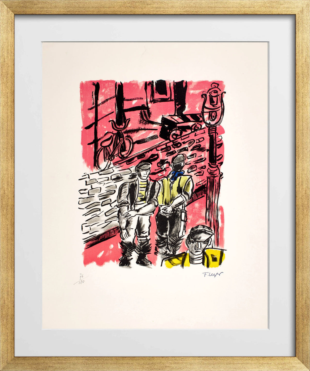 Fernand Léger, La Rue de Dantzig ou Les Abattoirs de Vaugirard — gold frame