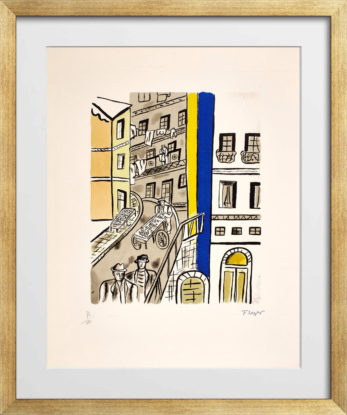 Fernand Léger, La rue — gold frame