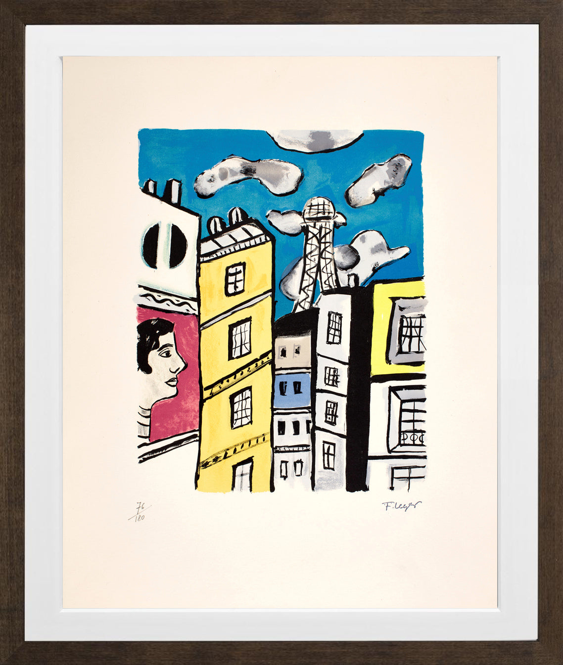 Fernand Léger, La Tour Eiffel — brown frame