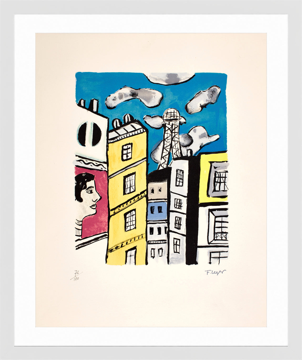Fernand Léger, La Tour Eiffel — white frame