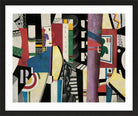 Fernand Leger Print, La Ville (The City) in a black frame