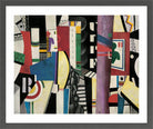 Fernand Leger Print, La Ville (The City) in a dark grey frame